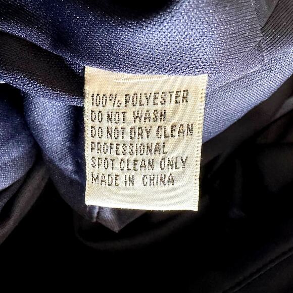 Mac Duggal NewWomen's One Shoulder Long Sleeve Jersey Gown Midnight Size 16 - Picture 14 of 15